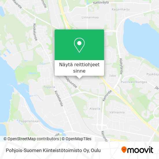 Pohjois-Suomen Kiinteistötoimisto Oy kartta