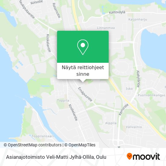 Asianajotoimisto Veli-Matti Jylhä-Ollila kartta