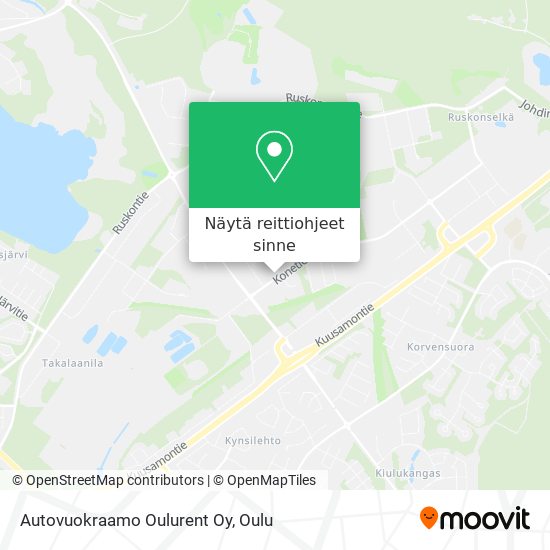 Autovuokraamo Oulurent Oy kartta