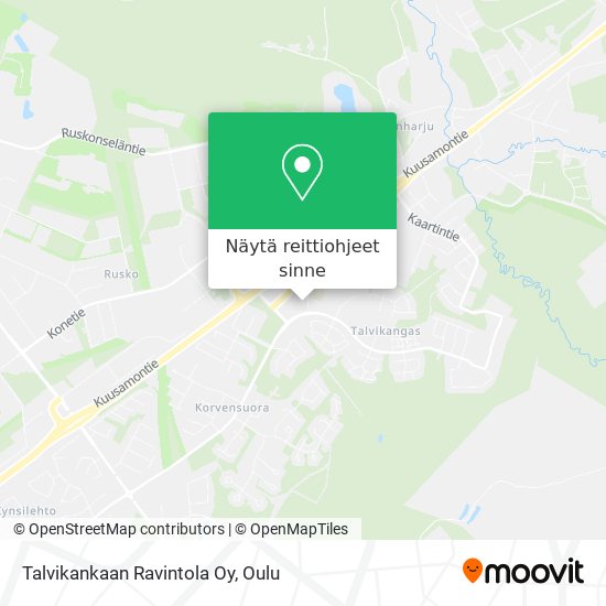 Talvikankaan Ravintola Oy kartta