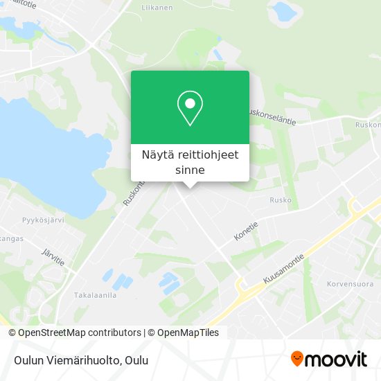 Oulun Viemärihuolto kartta