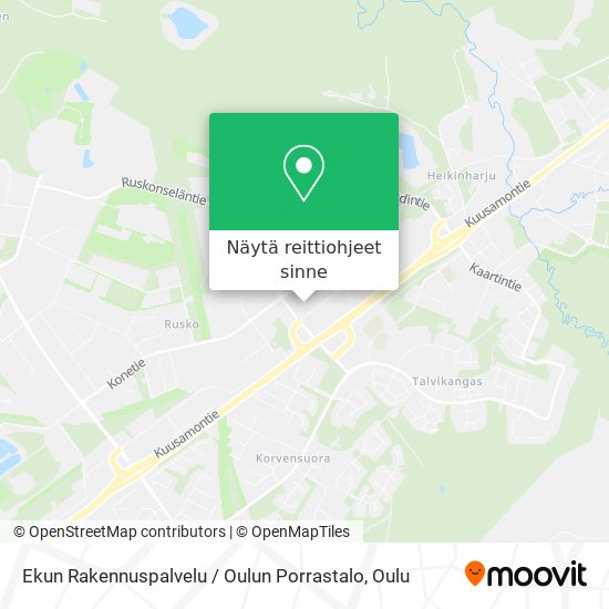 Ekun Rakennuspalvelu / Oulun Porrastalo kartta