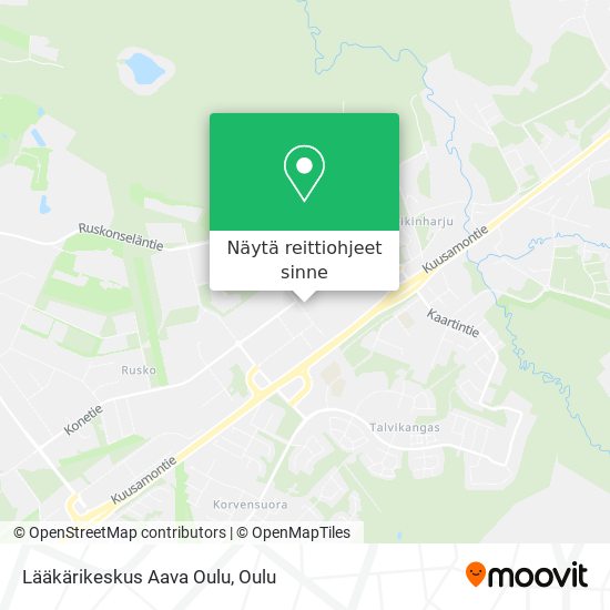 Lääkärikeskus Aava Oulu kartta