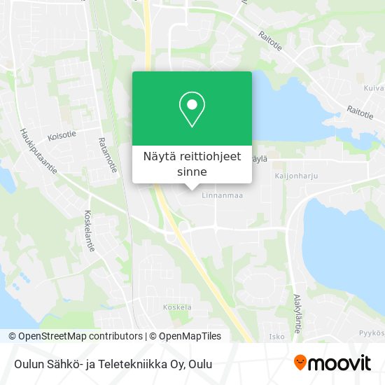 Oulun Sähkö- ja Teletekniikka Oy kartta