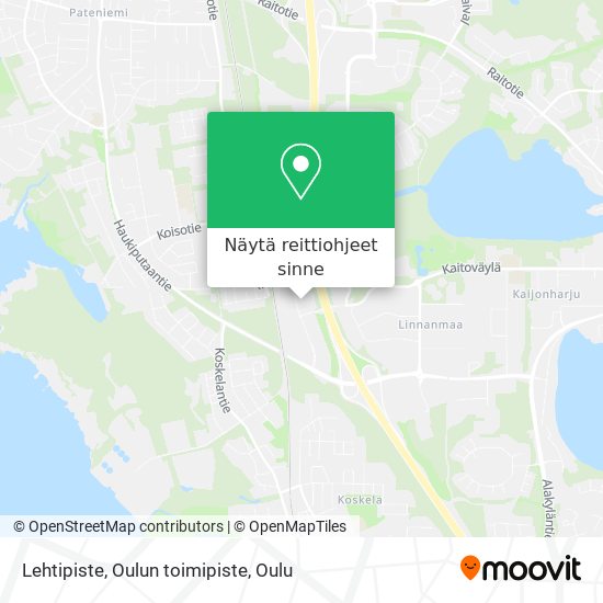 Lehtipiste, Oulun toimipiste kartta