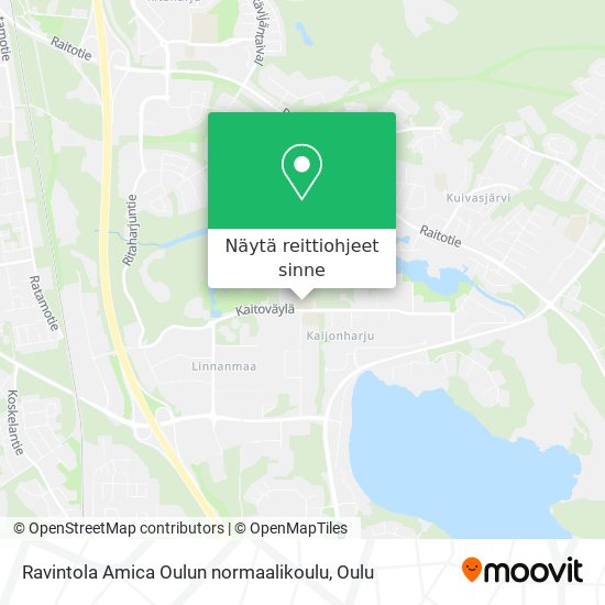 Ravintola Amica Oulun normaalikoulu kartta
