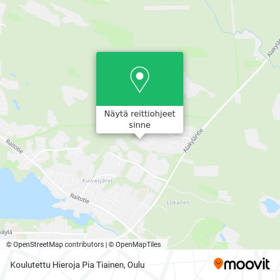 Koulutettu Hieroja Pia Tiainen kartta