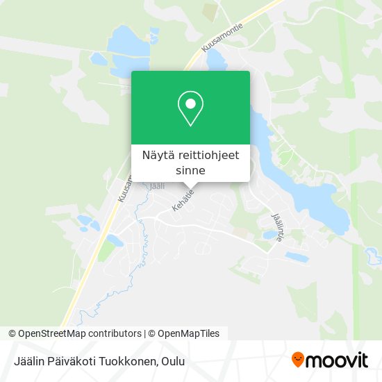 Jäälin Päiväkoti Tuokkonen kartta