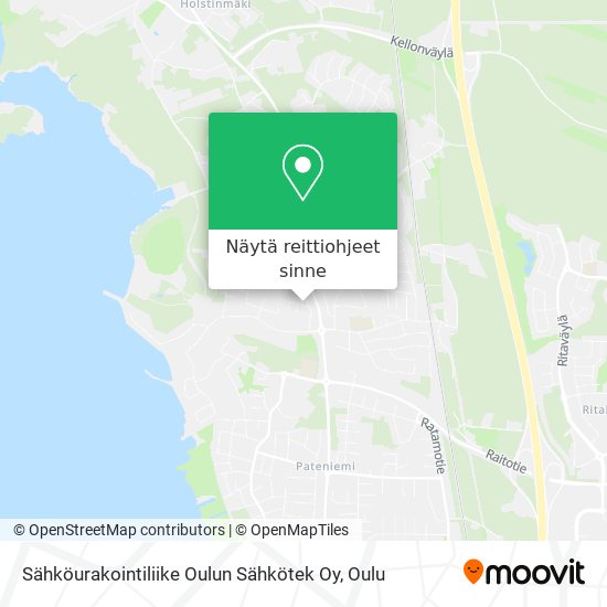 Sähköurakointiliike Oulun Sähkötek Oy kartta