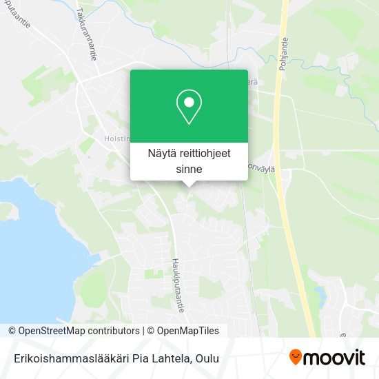 Erikoishammaslääkäri Pia Lahtela kartta