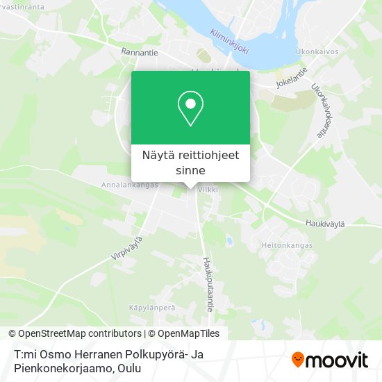 T:mi Osmo Herranen Polkupyörä- Ja Pienkonekorjaamo kartta
