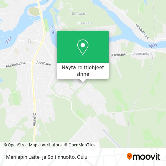 Merilapin Laite- ja Soitinhuolto kartta
