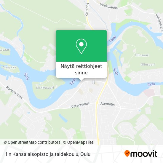 Iin Kansalaisopisto ja taidekoulu kartta