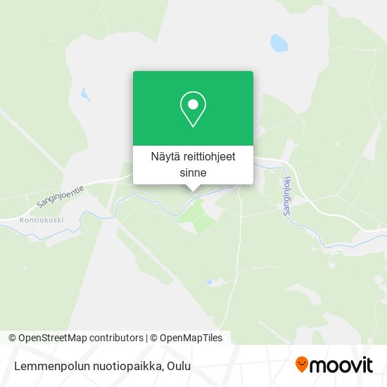 Lemmenpolun nuotiopaikka kartta
