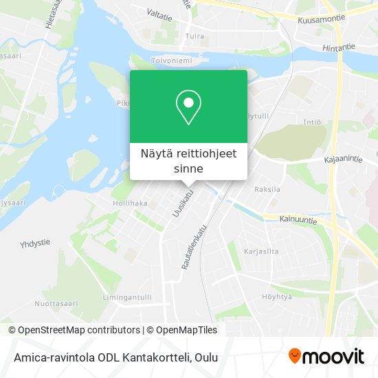 Amica-ravintola ODL Kantakortteli kartta