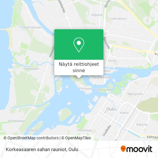 Korkeasaaren sahan rauniot kartta