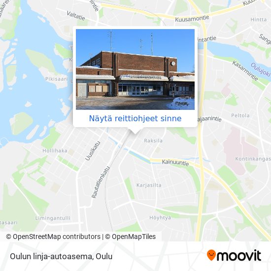 Oulun linja-autoasema kartta
