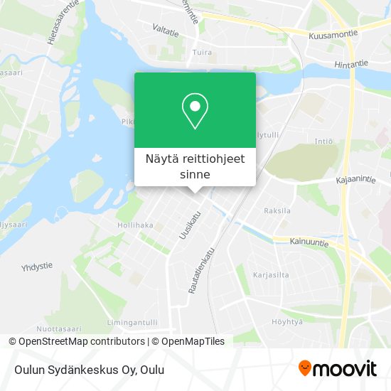 Oulun Sydänkeskus Oy kartta