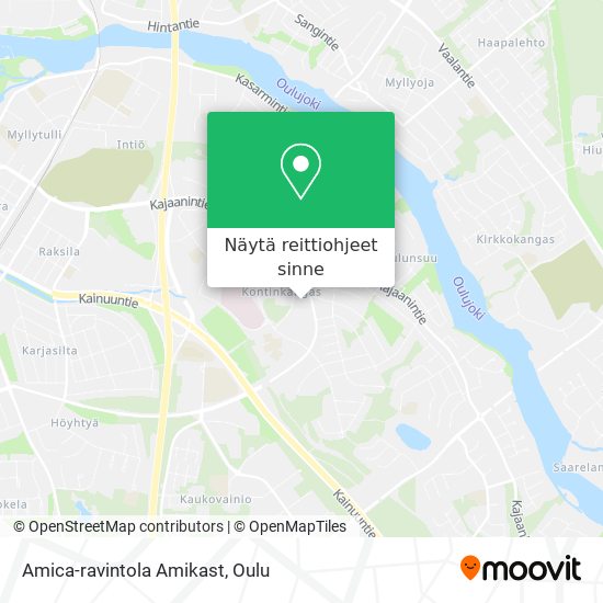 Amica-ravintola Amikast kartta