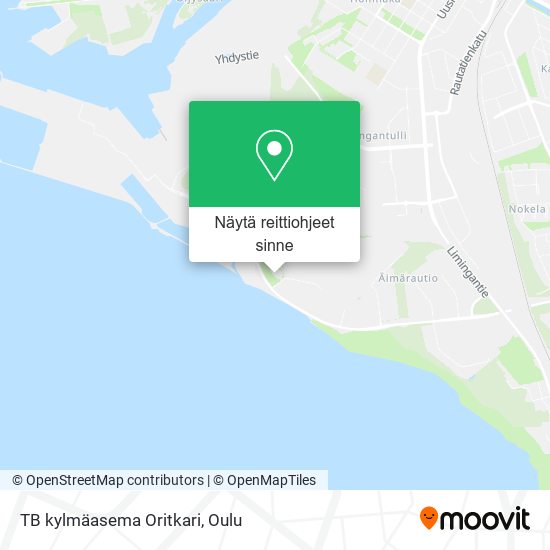 TB kylmäasema Oritkari kartta