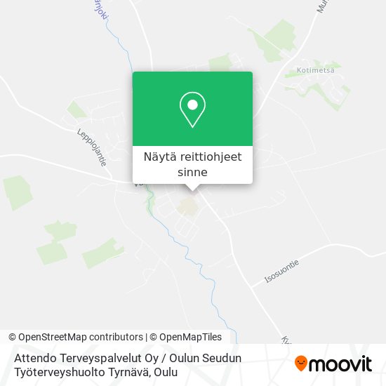 Attendo Terveyspalvelut Oy / Oulun Seudun Työterveyshuolto Tyrnävä kartta