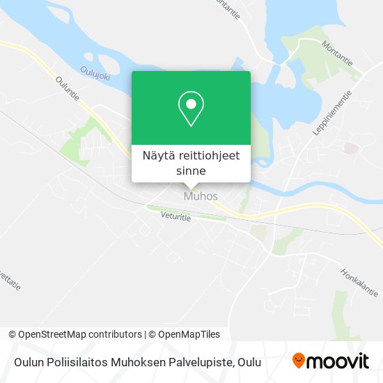 Oulun Poliisilaitos Muhoksen Palvelupiste kartta