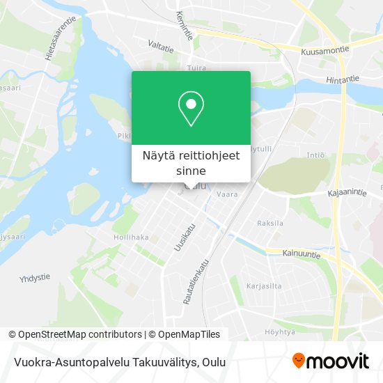 Vuokra-Asuntopalvelu Takuuvälitys kartta