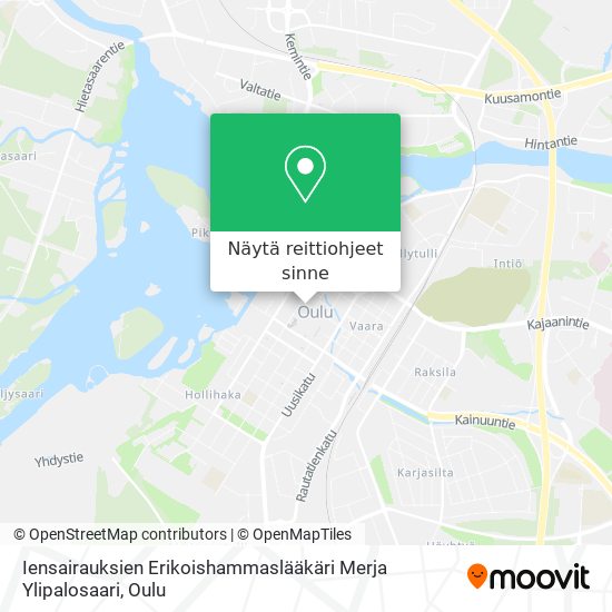 Iensairauksien Erikoishammaslääkäri Merja Ylipalosaari kartta