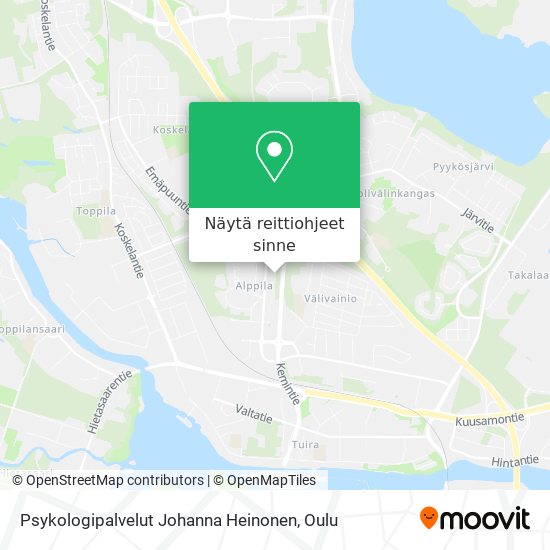Psykologipalvelut Johanna Heinonen kartta