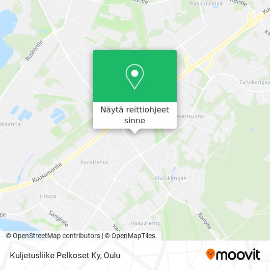 Kuljetusliike Pelkoset Ky kartta