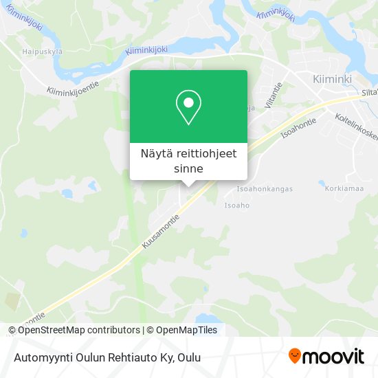 Automyynti Oulun Rehtiauto Ky kartta