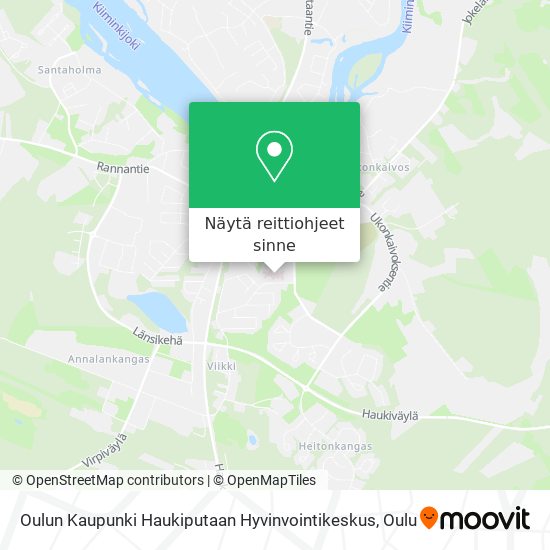 Oulun Kaupunki Haukiputaan Hyvinvointikeskus kartta