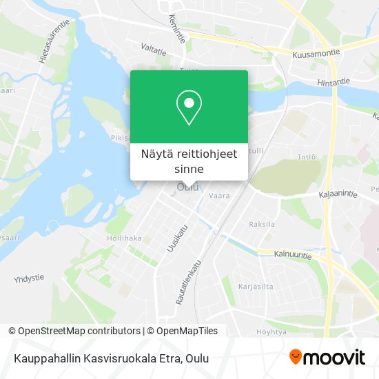 Kauppahallin Kasvisruokala Etra kartta