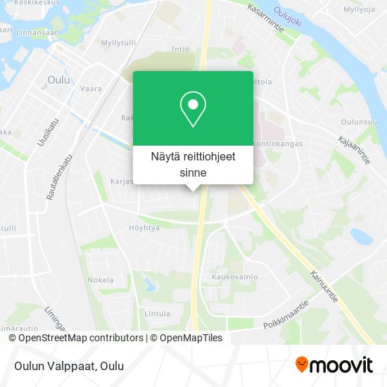 Oulun Valppaat kartta