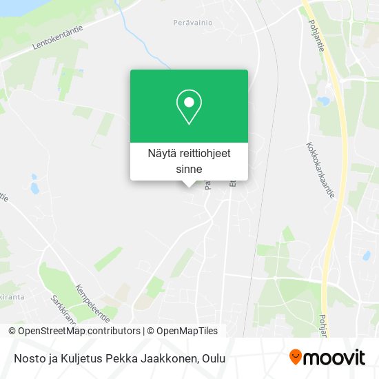 Nosto ja Kuljetus Pekka Jaakkonen kartta