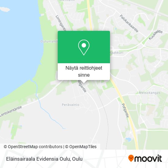 Eläinsairaala Evidensia Oulu kartta