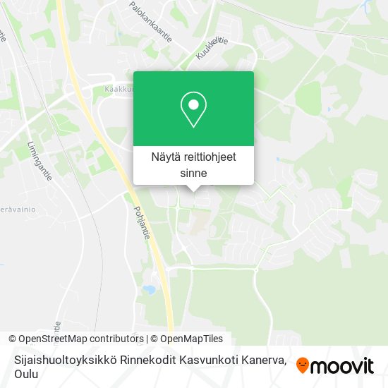 Sijaishuoltoyksikkö Rinnekodit Kasvunkoti Kanerva kartta