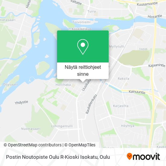 Postin Noutopiste Oulu R-Kioski Isokatu kartta