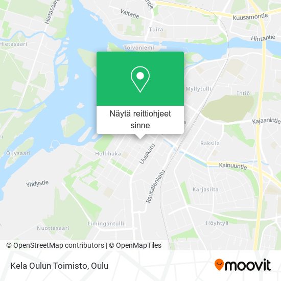 Kela Oulun Toimisto kartta