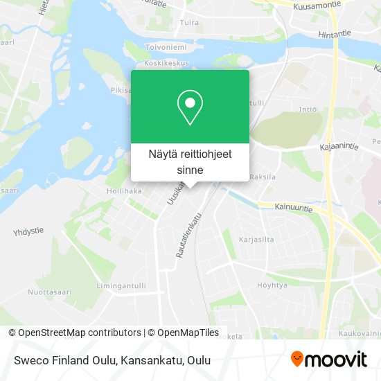 Sweco Finland Oulu, Kansankatu kartta
