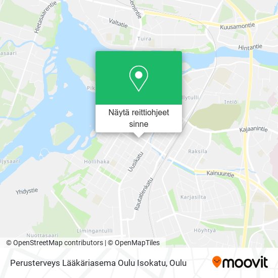 Perusterveys Lääkäriasema Oulu Isokatu kartta