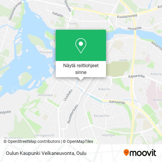 Oulun Kaupunki Velkaneuvonta kartta