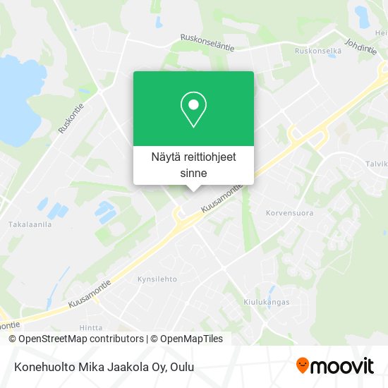 Konehuolto Mika Jaakola Oy kartta
