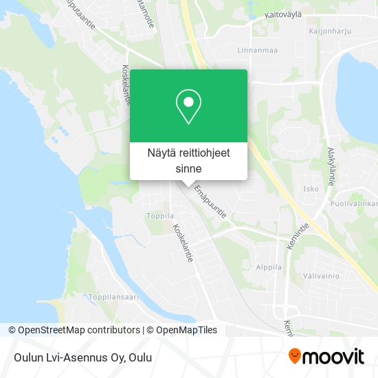 Oulun Lvi-Asennus Oy kartta