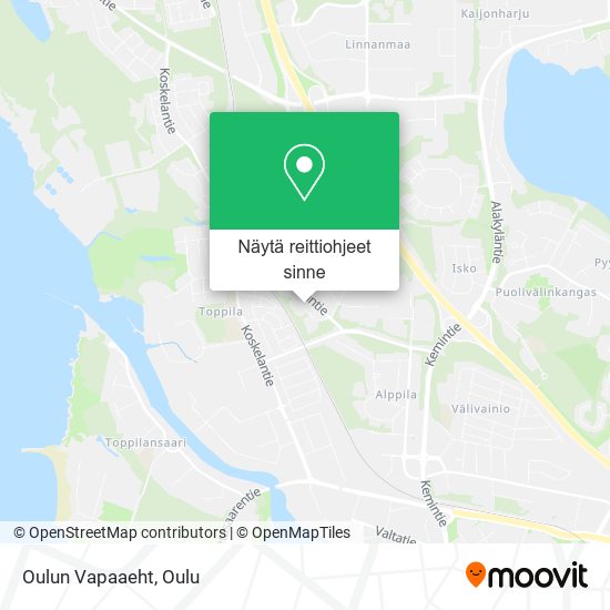 Oulun Vapaaeht kartta