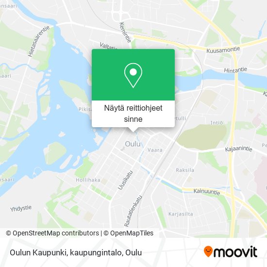 Oulun Kaupunki, kaupungintalo kartta