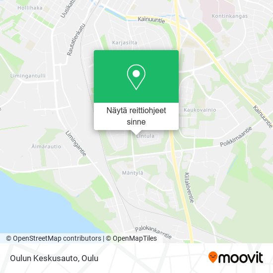 Oulun Keskusauto kartta