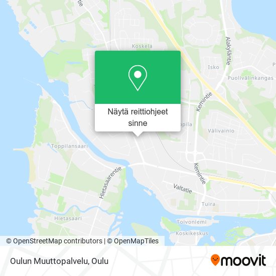 Oulun Muuttopalvelu kartta