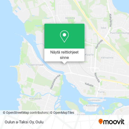 Oulun a-Taksi Oy kartta