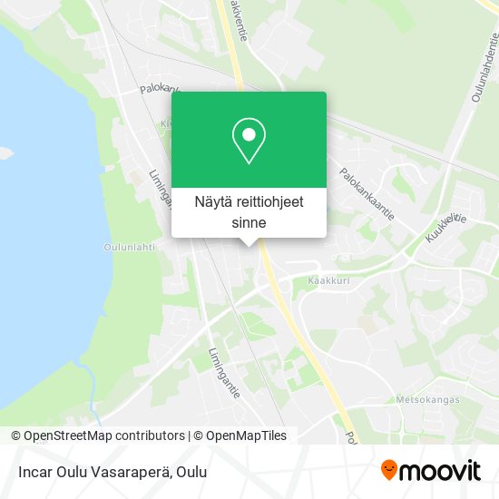 Incar Oulu Vasaraperä kartta